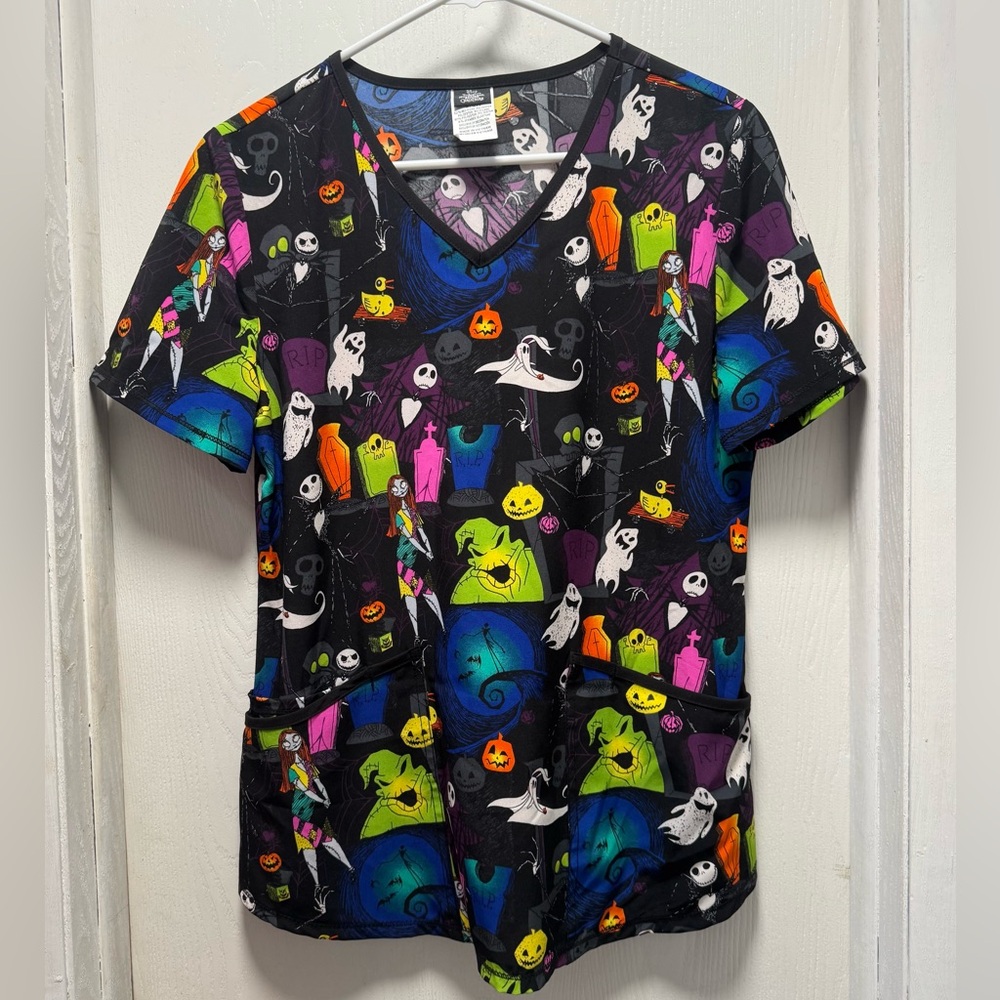 Scrub star Nightmare Before Christmas scrub top